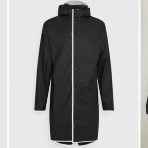 Rains Long Jacket Reflective NWT Black